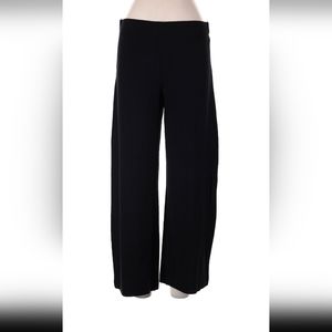 *NWT* LOFT wide leg high rise pull-on black pants size medium